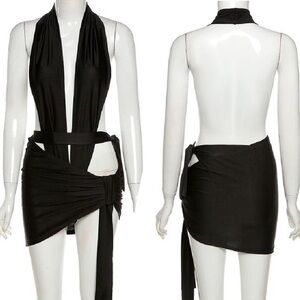 Two pieces swimsuit.